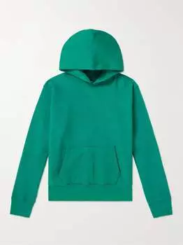 Худи из хлопкового джерси, окрашенного в готовом виде LES TIEN, зеленый
