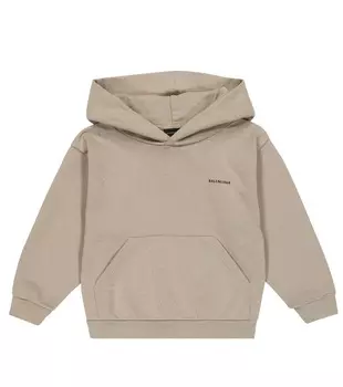 Худи из хлопкового джерси с логотипом Balenciaga, мультиколор
