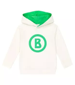 Худи из хлопкового джерси с логотипом Bogner Kids, белый