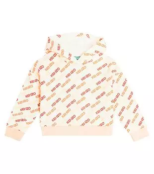 Худи из хлопкового джерси с логотипом Kenzo, мультиколор
