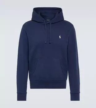 Худи из хлопкового джерси с логотипом Polo Ralph Lauren, синий