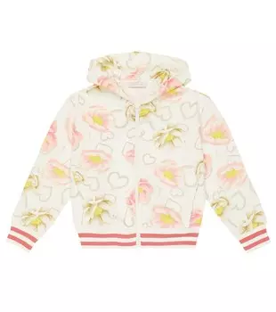 Худи из хлопкового джерси с принтом Monnalisa, разноцветный