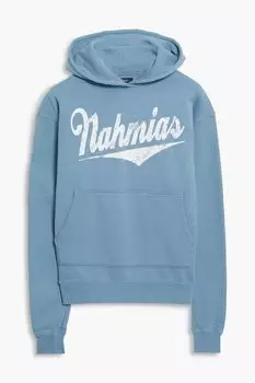 Худи из хлопкового флиса с принтом Miller NAHMIAS, синий