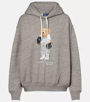 Худи из хлопковой смеси с принтом Polo Bear Polo Ralph Lauren, Dark Vintage Heather