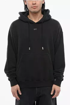 Худи из матового хлопка Off-White Mary, темно-серый