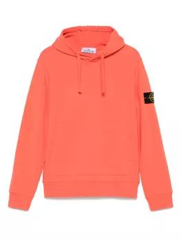 Худи из органического хлопка Stone Island, оранжевый