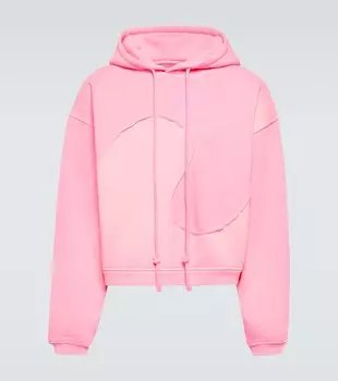 Худи из смесового хлопка и флиса ERL, розовый