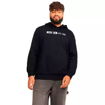 Худи Jack & Jones Corp Logo Play Plus Size, черный