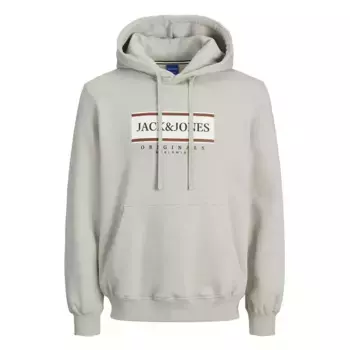 Худи Jack & Jones Frederiksberg Box Plus Size, серый