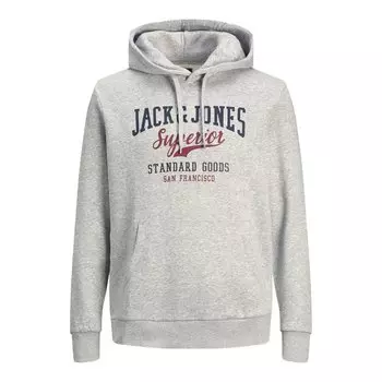 Худи Jack & Jones Large Size Corp Logo, серый