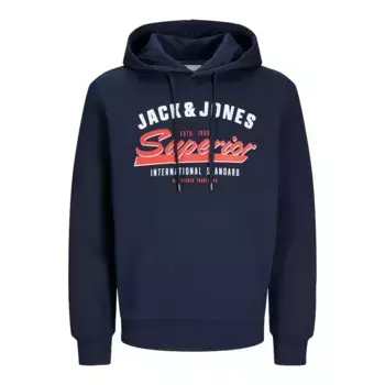 Худи Jack & Jones Logo 2 Plus Size, синий