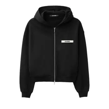 Худи Jacquemus Le Gros Grain Zip Hoodie, черный