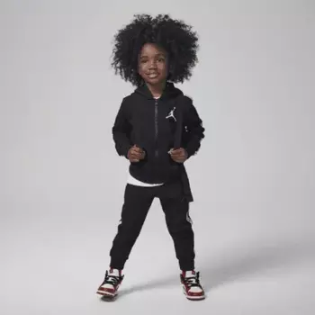 Худи Jordan MJ Flight MVP Toddler Full-Zip Hoodie Set, черный