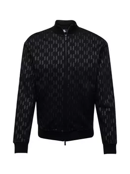 Худи Karl Lagerfeld Zip-Up Hoodie, черный