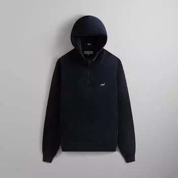 Худи Kith Bonded Waffle Coleman Quarter Zip Hoodie, черный