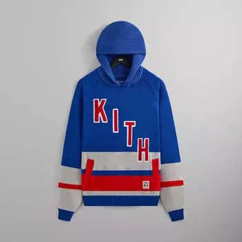 Худи Kith for the New York Rangers Hooded Delk Sweater, цвет Cyclone