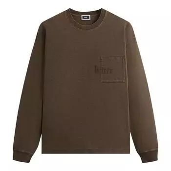 Худи KITH Long-Sleeve Quinn Tee 'Marl', коричневый