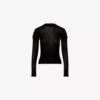 Худи короткое Rick Owens с капюшоном, черный