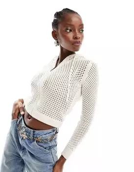 Худи крючком COLLUSION цвета экрю