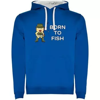 Худи Kruskis Born To Fish Two-Colour, синий