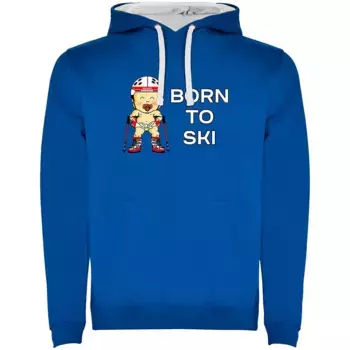 Худи Kruskis Born To Ski Two-Colour, синий