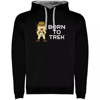 Худи Kruskis Born To Trek Two-Colour, черный