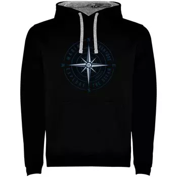 Худи Kruskis Compass Rose Two-Colour, черный