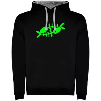 Худи Kruskis Fishbones Two-Colour, черный