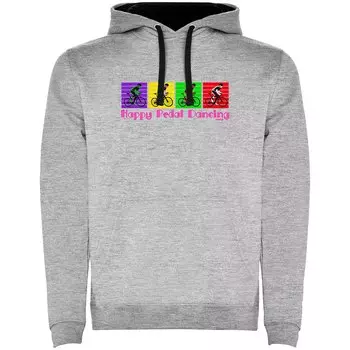 Худи Kruskis Happy Pedal Dancing Two-Colour, серый