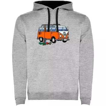 Худи Kruskis Hippie Van Climbing Two-Colour, серый