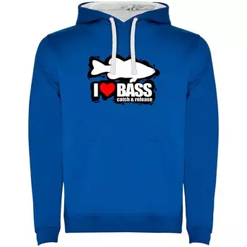 Худи Kruskis I Love Bass Two-Colour, синий