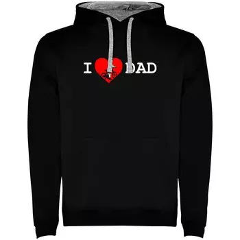 Худи Kruskis I Love Dad Two-Colour, черный