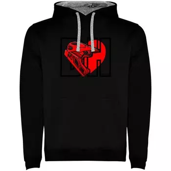 Худи Kruskis I Love Downhill Two-Colour, черный