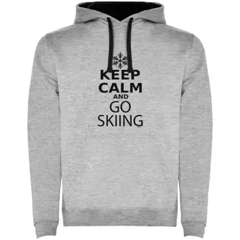Худи Kruskis Keep Calm And Go Skiing Two-Colour, серый