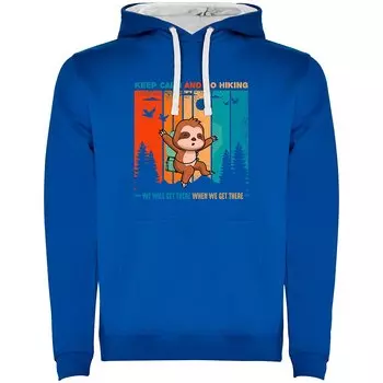 Худи Kruskis Keep Calm Sloth Two-Colour, синий