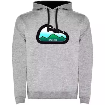 Худи Kruskis Mountain Carabiner Two-Colour, серый
