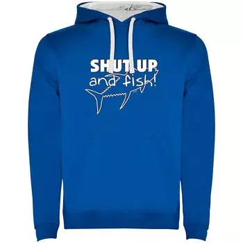 Худи Kruskis Shut up And Fish Two-Colour, синий