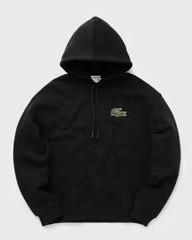 Худи Lacoste Loose Fit Fleece Hoodie, черный