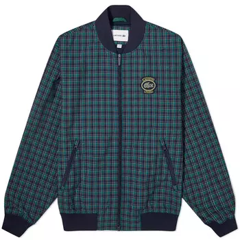 Худи Lacoste Paris Logo Check Bomber, цвет Navy Blue Check