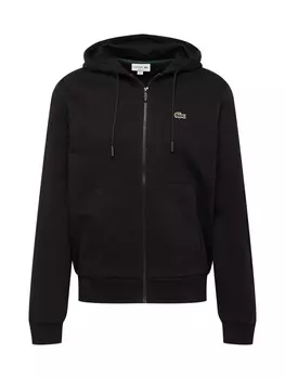 Худи LACOSTE Zip-Up Hoodie, черный