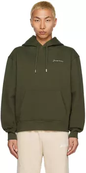 Худи Le Papier цвета хаки 'Le Sweatshirt Brod' Jacquemus