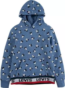 Худи Levi'S All Over Print Mickey Hoodie, цвет Navy Heather
