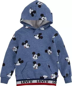 Худи Levi'S All Over Print Mickey Hoodie, цвет Navy Heather