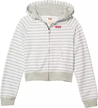 Худи Levi'S High-Rise Zip-Up Hoodie, цвет Light Grey Heather