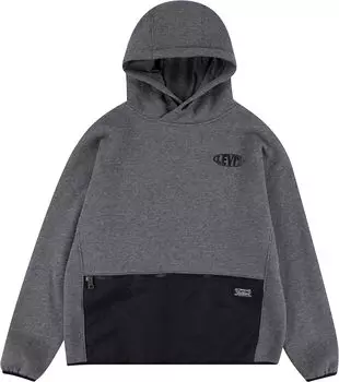 Худи Levi'S Nylon Pullover Hoodie, угольный