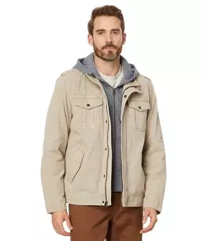Худи Levi's Two-Pocket Hoodie with Zip Out Jersey Bib/Hood and Sherpa Lining, цвет Stone