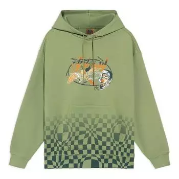 Худи Li-Ning BAD FIVE Sports Basketball Series Grid Printing Hoodie 'Green', зеленый