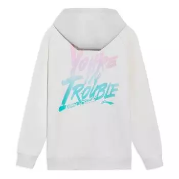 Худи Li-Ning Sports Basketball Series Alphabet Printing Hoodie 'White Pink', белый