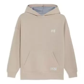 Худи Li-Ning Sports Stylish Series Logo Embroidered Hoodie 'Beige Grey', бежевый
