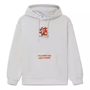 Худи Li-Ning x Disney Crossover Series Alphabet Printing Hoodie 'White Orange', белый